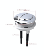 WC Cistern Fitting Kit: Side-Mount and Top Dual Toilet Flush Lever - Image 2